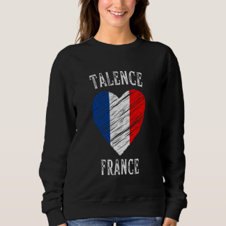 France Flag Heart Talence City Sweatshirt