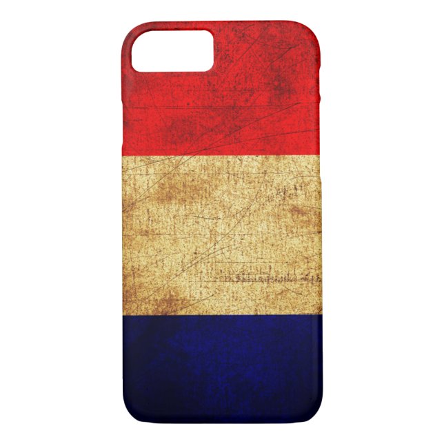 France Flag in Grunge Case-Mate iPhone Case (Back)