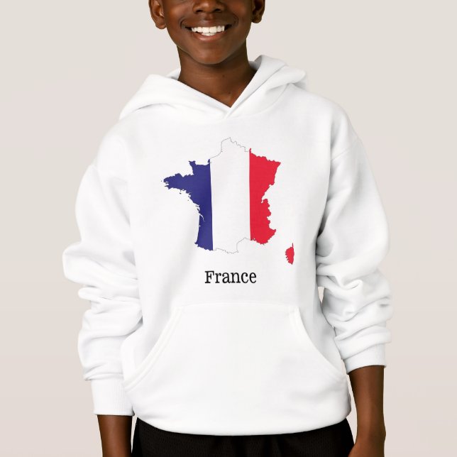 France Flag in Map Souvenir Design (Front)
