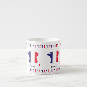 France Flag in Map Souvenir Design Espresso Cup