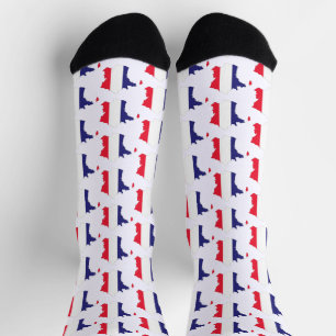 France Flag in Map Souvenir Design Socks