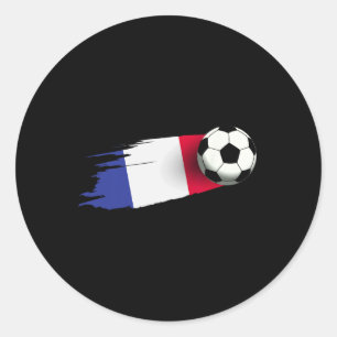 France Flag Jersey French Soccer Team French _1 Classic Round Sticker