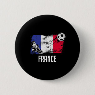 France Flag Jersey French Soccer Team French 6 Cm Round Badge