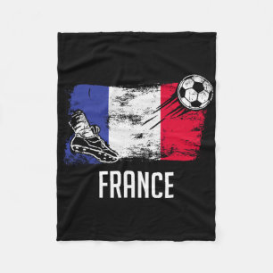 France Flag Jersey French Soccer Team French Fleece Blanket