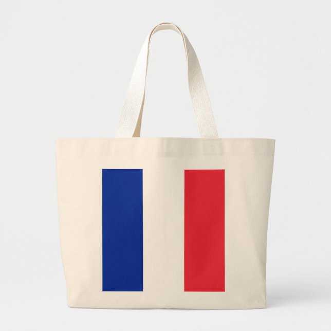 France Flag Large Tote Bag (Front)