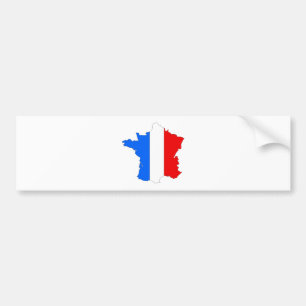 France Flag Map full size Bumper Sticker