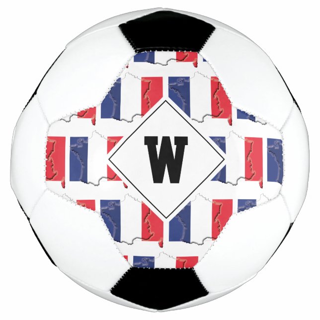 FRANCE FLAG Monogram Football (Front)