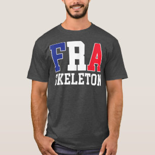 France Flag Musher French FRA Skeleton T-Shirt