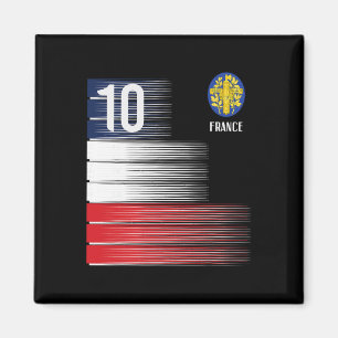 France Flag Number 10 French Soccer Men Women Boys Magnet
