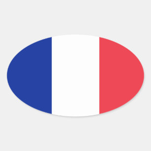 France Flag Oval Sticker