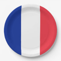 France Flag Paper Plate