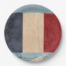 France Flag Paper Plates