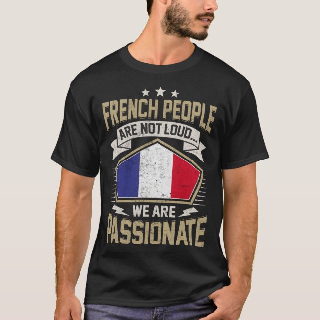 France Flag Passionate French Girls & Women T-Shirt (Front)
