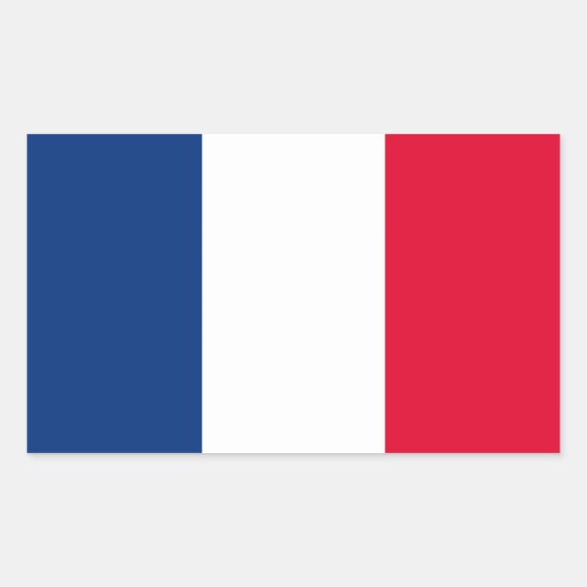 France flag rectangular sticker (Front)