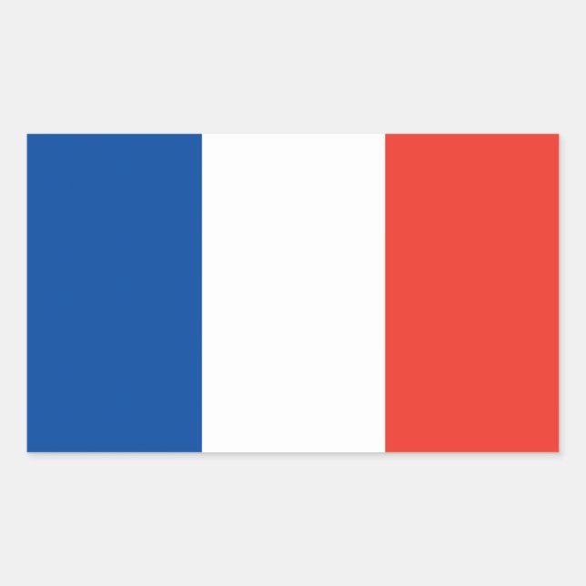 France Flag Rectangular Sticker (Front)
