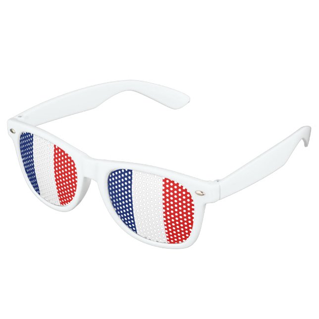 France Flag Retro Sunglasses (Angled)