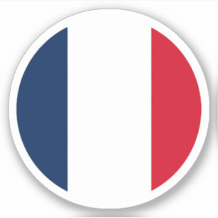 France Flag Round Sticker
