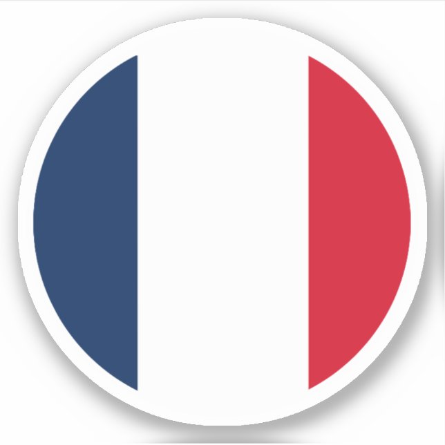 France Flag Round Sticker (Front)