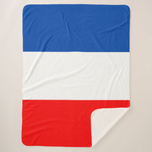 France flag sherpa blanket