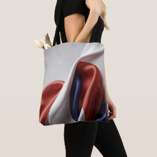 France flag silk texture tote bag