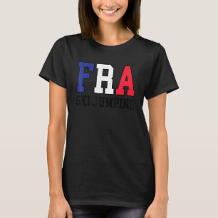 France Flag Ski Jumper French Fra Ski Jumping T-Shirt