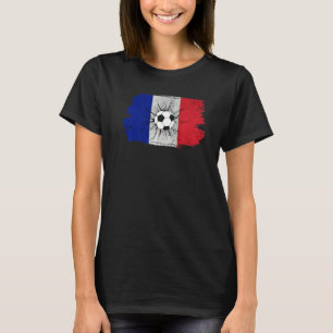France Flag Soccer Football French Football Fan T-Shirt