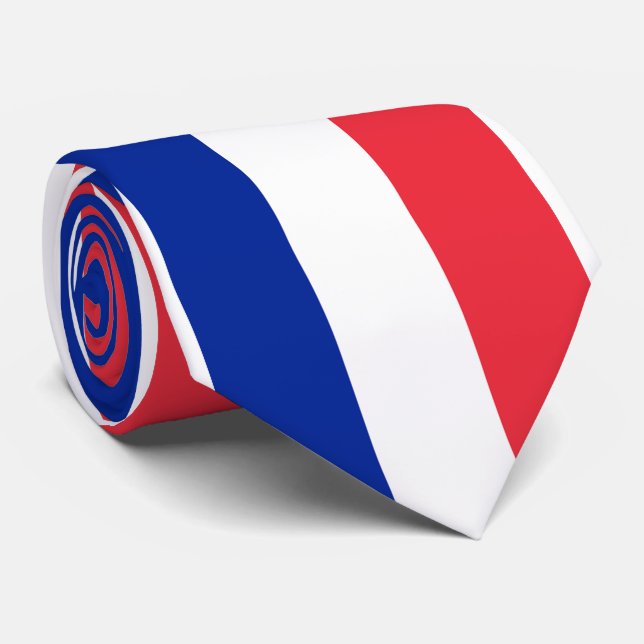 France Flag Tie (Rolled)