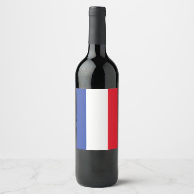 France Flag Wine Label (Front)