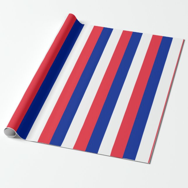 France Flag Wrapping Paper (Unrolled)