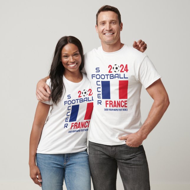 FRANCE Football Custom Name 2024 Any Year  T-Shirt (Unisex)