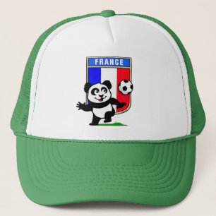 France Football Panda Trucker Hat