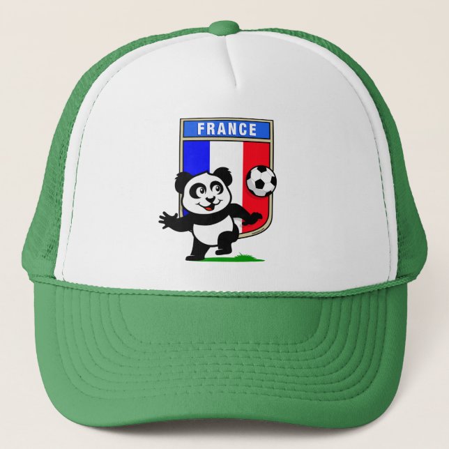 France Football Panda Trucker Hat (Front)