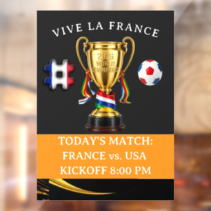 France Football Portable 2026 Global Games Window Cling