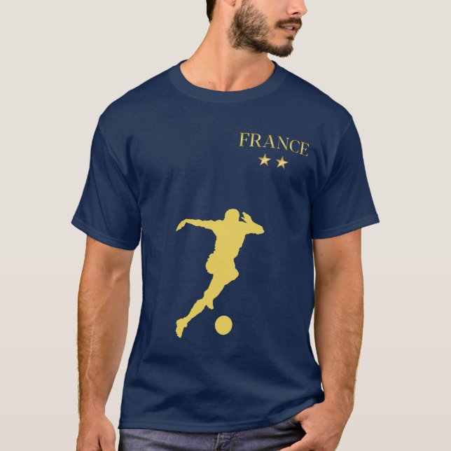 France Football Soccer - Custom Name and Number T-Shirt (Front)