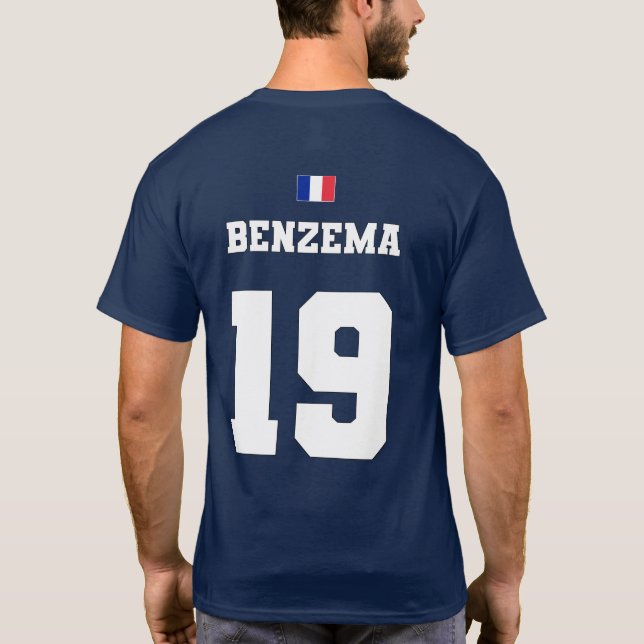 France Football Soccer Team #19 T-Shirt (Back)