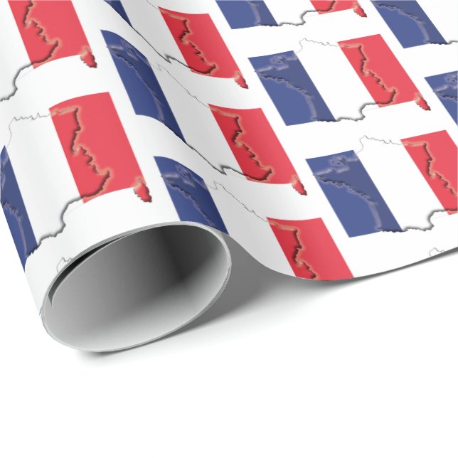 FRANCE | Français | French Flag Wrapping Paper (Roll Corner)