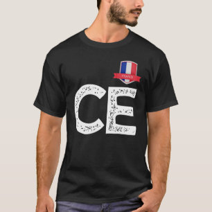 France France Human-Flag Letter C and E France T-Shirt