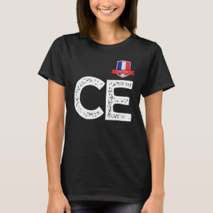 France France Human-Flag Letter C and E France T-Shirt