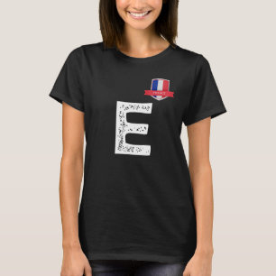 France France Human-Flag Letter E France T-Shirt