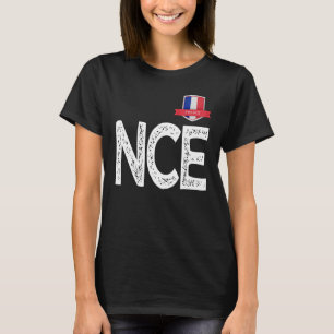 France France Human-Flag Letter N and C and E Fran T-Shirt