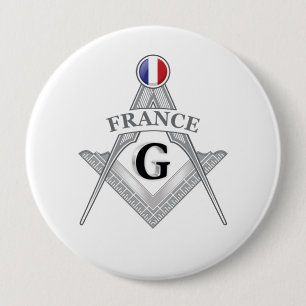 France freemasonry sign 10 cm round badge