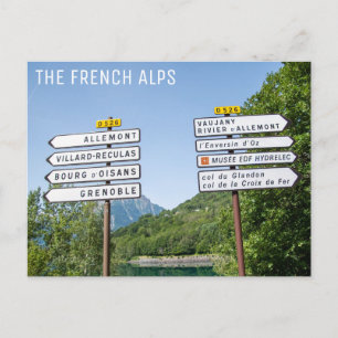France French Alps Hiking Trail Travel Photo Postcard
