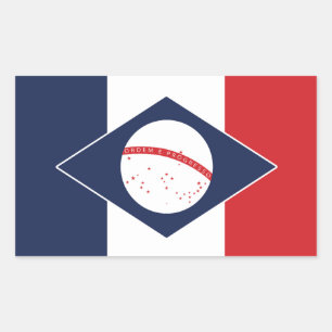 France French Brazil Brazilian Flag Rectangular Sticker