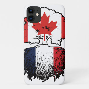 France French Canadian Canada Tree Roots Flag iPhone 11 Case