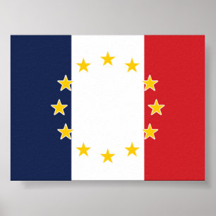 France French EU Europe European Flag Poster