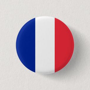 France (French) Flag 3 Cm Round Badge