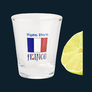 France French Flag Blue Personalisation Shot Glass