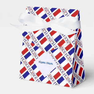 France French Flag Blue Personalization Tent Favour Box