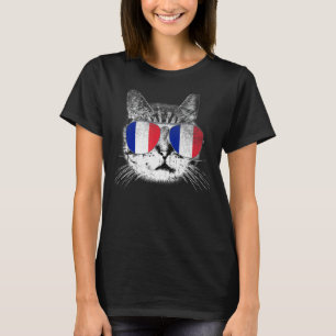 France French Flag Country Roots Cat Pride Famil T-Shirt