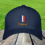 France & French Flag fashion / Frances Patriots Embroidered Hat<br><div class="desc">Embroidered Hats: France & French Flag fashion baseball / trucker hats for Frances patriots - love my country,  travel,  holiday / sports fans</div>